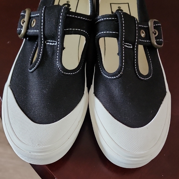 Vans Black and White Mary Jane Sneakers - Picture 9 of 11